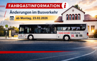 Fahrgastinformation - Fahrplanänderung ab 23.02.26