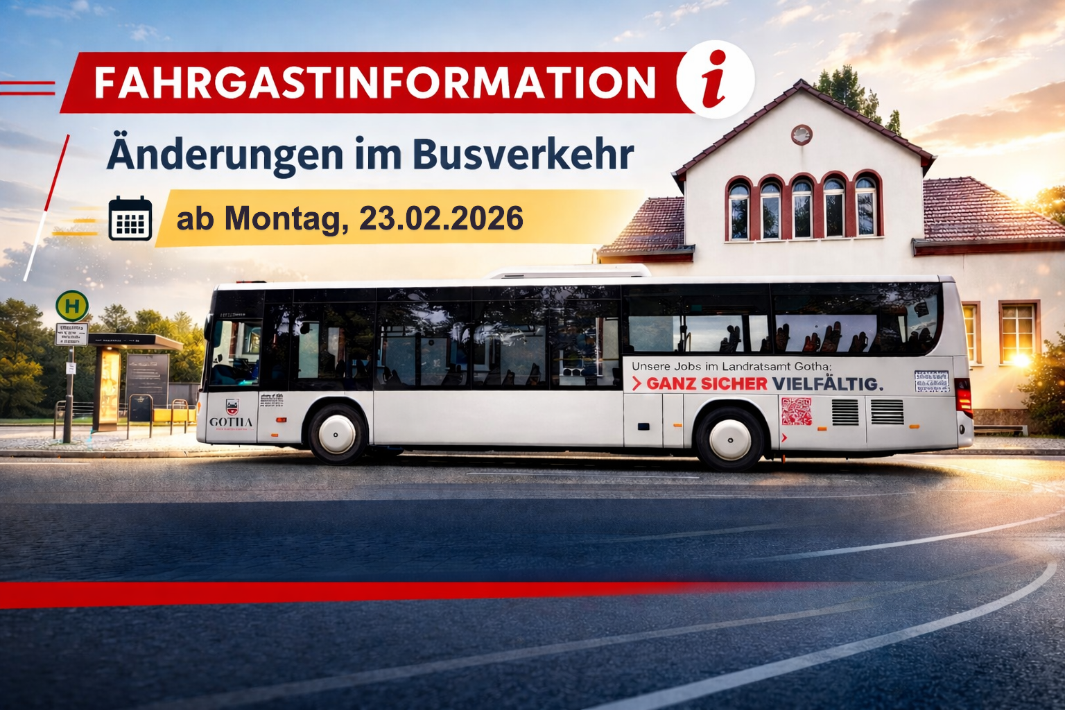 Fahrgastinformation - Fahrplanänderung ab 23.02.26