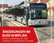 Fahrplananpassungen zum neuen Schuljahr