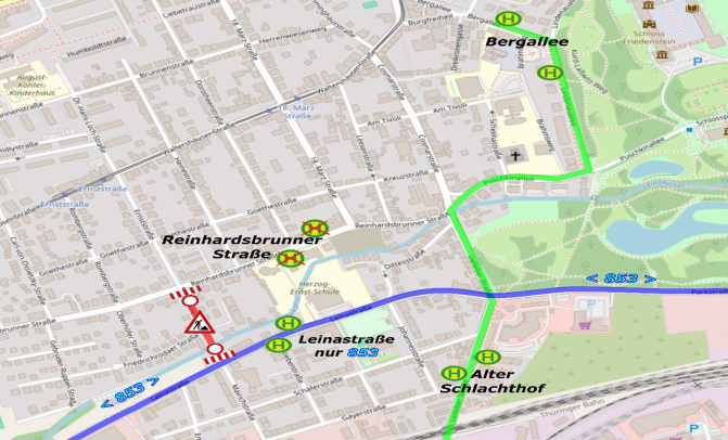 Vollsperrung Gotha, Mairichstraße vom 06.07.26 bis 14.08.26